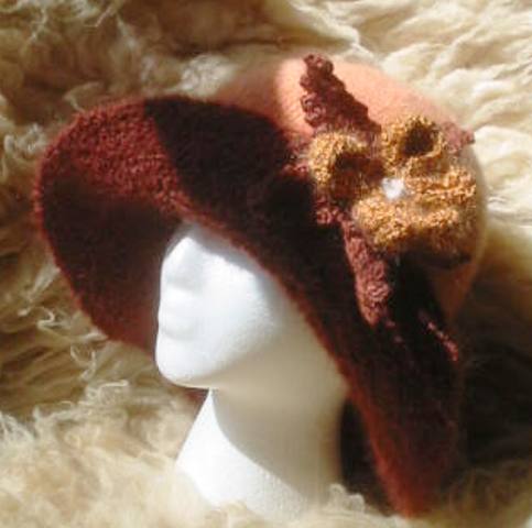 Skein Train Knitted Felted Hat